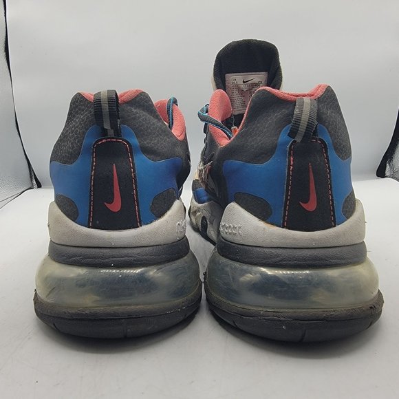 Nike Air Max 270 React Mens 10.5 White Blue Time Capsule Edition Shoes CT1616400 - Picture 6 of 13